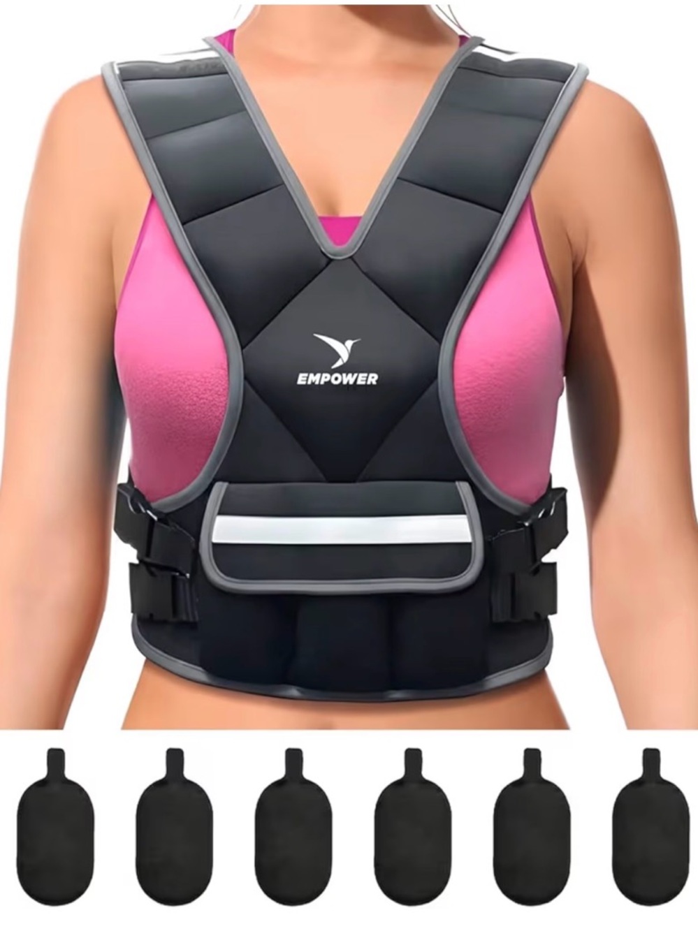 EMPOWER Weighted Vest with Pink Accent